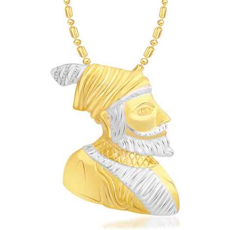 Buy Srikara Gold Plated Maratha Warrior Chhatrapati Shivaji Maharaj Pendant Chain - SKP2212G - Purplle