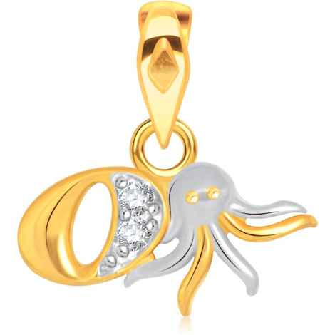 Buy Srikara Alloy Gold Plated CZ/AD Initial Letter O Fashion Jewellery Pendant Chain - SKP1539G - Purplle