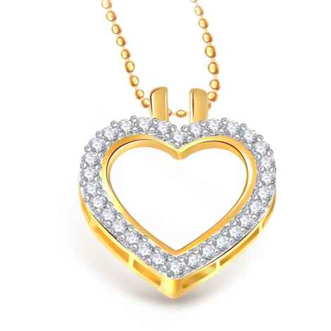 Buy Srikara Alloy Gold Plated CZ/AD Splendid Heart Valentine Fashion Jewelry Pendant - SKP1930G - Purplle
