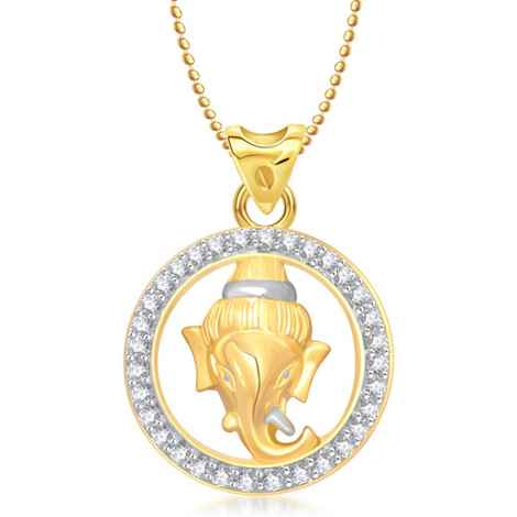 Buy Srikara Alloy Gold Plated CZ / AD Bhupati Fashion Jewellery Pendant with Chain - SKP1382G - Purplle