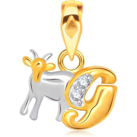 Buy Srikara Alloy Gold Plated CZ/AD Initial Letter G Fashion Jewellery Pendant Chain - SKP1531G - Purplle