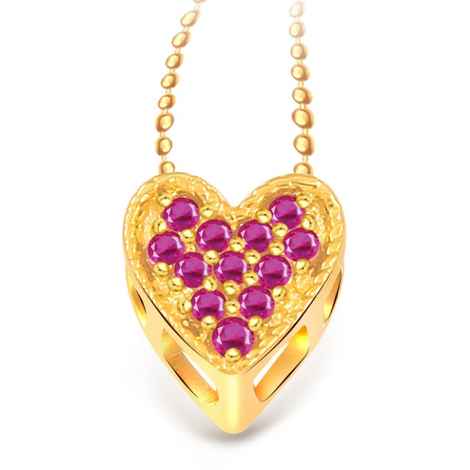 Buy Srikara Alloy Gold Plated CZ / AD Tiny Heart Valentine Fashion Jewellery Pendant - SKP1935G - Purplle