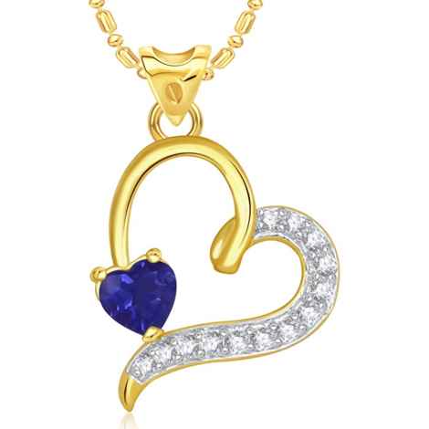 Buy Srikara Alloy Plated CZ/AD Affection Heart Valentine Fashion Jewelry Pendant - SKP1688G - Purplle