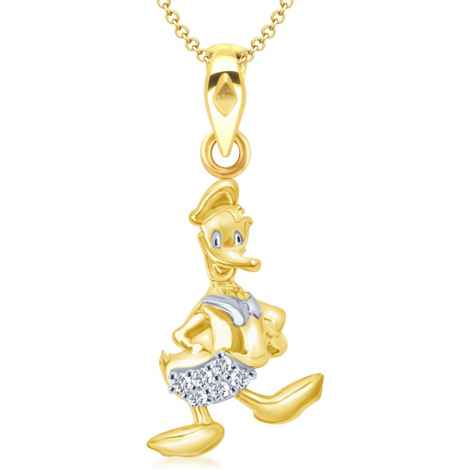 Buy Srikara Alloy Gold Plated CZ / AD Donald Duck Fashion Jewelry Pendant with Chain - SKP1267G - Purplle