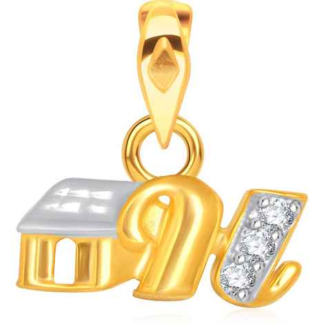 Buy Srikara Alloy Gold Plated CZ/AD Initial Letter H Fashion Jewellery Pendant Chain - SKP1532G - Purplle