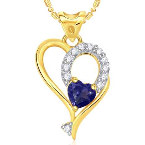 Buy Srikara Alloy Gold Plated CZ Exclusive Heart Valentine Fashion Jewellery Pendant - SKP1781G - Purplle