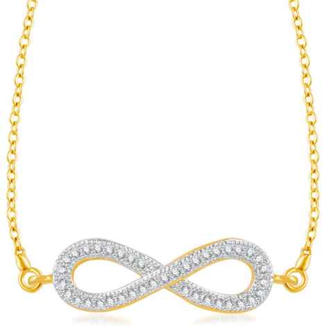 Buy Srikara Alloy Infinite Design Stone Studded Fashion Jewelry Pendant with Chain - SKP3251G - Purplle