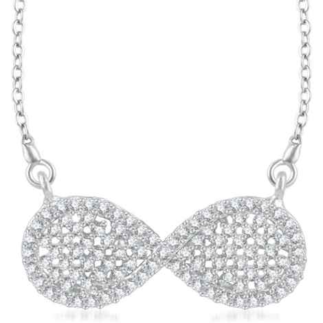 Buy Srikara Alloy Rhodium Plated Crystals Infinite Design Fashion Jewelry Pendant - SKP3239R - Purplle