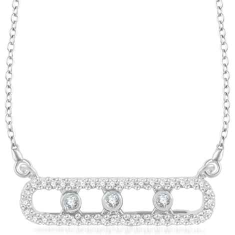 Buy Srikara Brass Alloy Rhodium Plated AD Cylindrical Shaped Fashion Jewelry Pendant - SKP3230R - Purplle