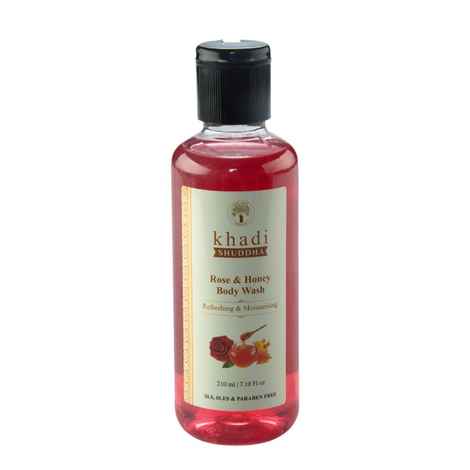Buy Khadi Shuddha Rose & Honey Body Wash Pack Of 2 (420 ml) - Purplle