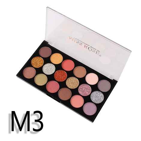 Miss Rose 12 Color Eyeshadow & 6 Color Glitter Palette 7001-82 M3
