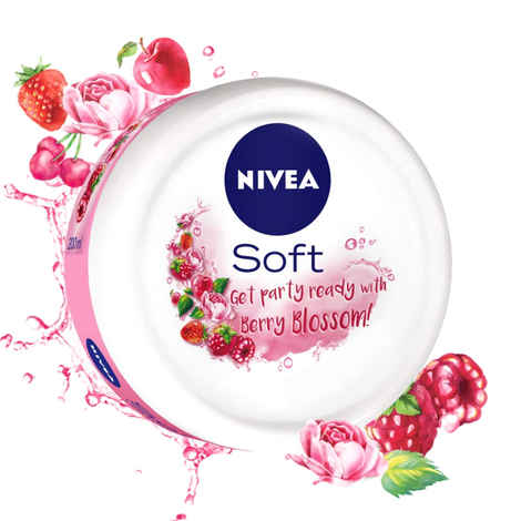 Buy NIVEA Soft Light Moisturising Cream Berry Blossom 50ml - Purplle