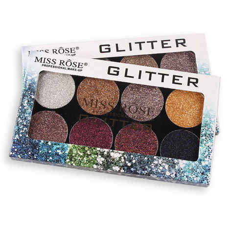 Miss Rose 8 Color Glitter Eyeshadow Palette 7001-88M2