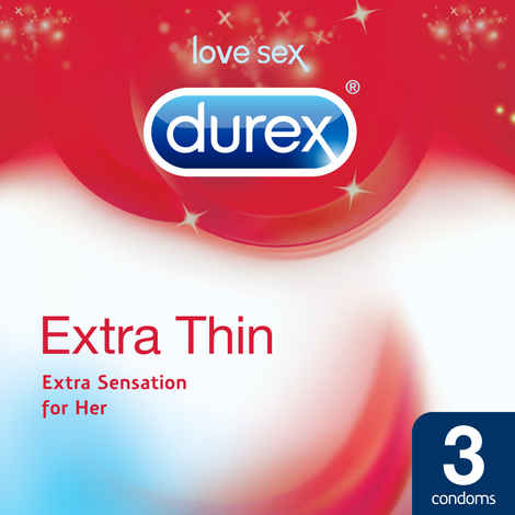 Buy Durex Condoms, Extra Thin- 3s - Purplle