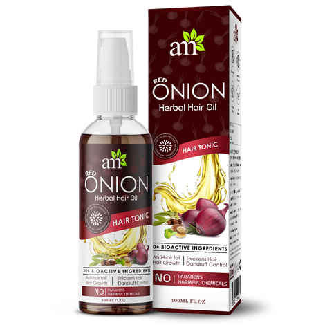 AromaMusk Red Onion Hair Oil For Hair Growth, (100 ml) - With 30+ Bioactive Oils & Extracts Including Argan Oil, Castor, Almond, Jojoba And Vitamin E Oil For Complete Hair Care (100 ml)
