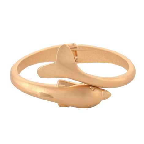 Buy Crunchy Fashion Golden-Tone Dolphin Bracelet for women - Purplle