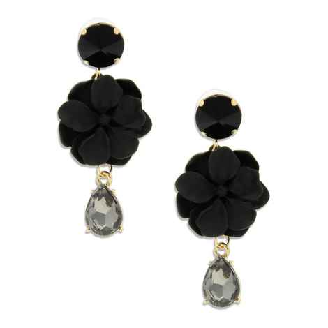 Buy Crunchy Fashion Black Alloy Dangle Earring - Purplle