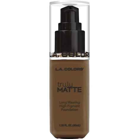 Buy L.A. Colors Truly Matte Liquid Foundation-Mahogany 40 ml - Purplle