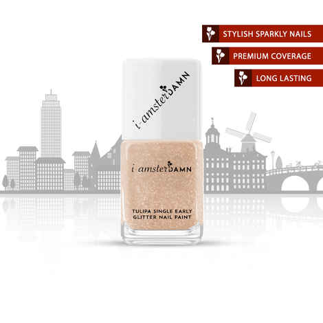 Buy I-AmsterDAMN Nail Paint, Glitter, Gold, Tulipa Single Early - Feel of Tulipa Botanical (7 ml) - Purplle