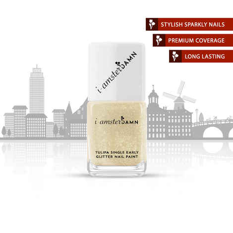 Buy I-AmsterDAMN Nail Paint, Glitter, Sliver, Tulipa Single Early - Adoration of Tulipa Botanical (7 ml) - Purplle