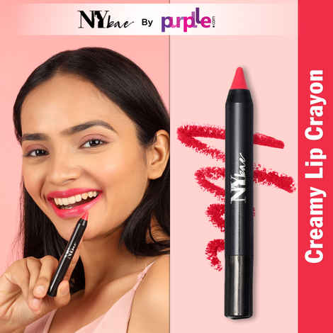 Buy NY Bae Mets Matte Lip Crayon | Satin Texture | Pink | Enriched with Vitamin E - For That Extra Bases 36 (2.8 g) - Purplle