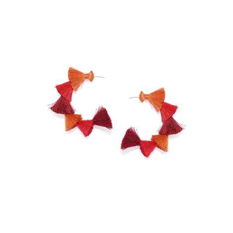 Buy Golden Peacock Multi-Colour Tassel Earring - Purplle