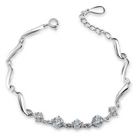 Buy Sukkhi Exquisite Crystal Stone Rhodium Plated Bracelet For Women - BC80809 - Purplle