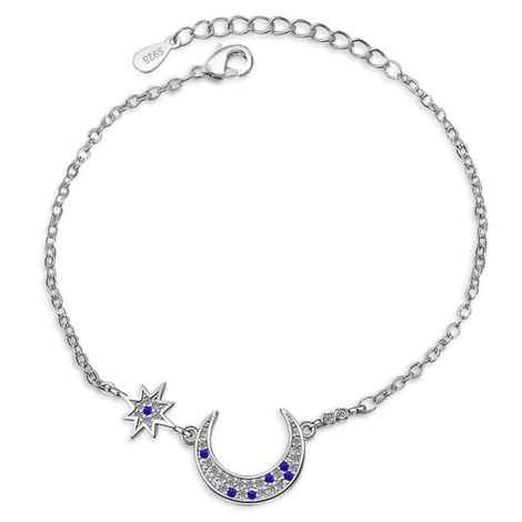 Buy Sukkhi Lavish Adjustable Blue Crystal Rhodium Plated Bracelet For Women - BC80842 - Purplle