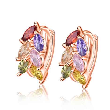 Buy Sukkhi Lavish Floral Crystal Stone Multi Colour Gold Plated Earring For Women - E80786 - Purplle