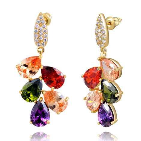Buy Sukkhi Adorable Sparking Dangling Multi Colour Gold Plated Earring For Women - E81070 - Purplle