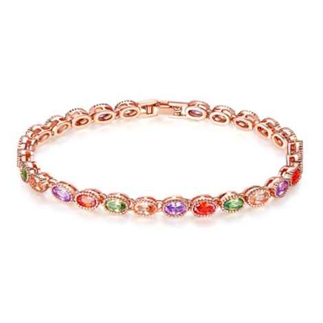 Buy Sukkhi Exclusive  Adjustable Crystal Multi Colour Gold Plated Bracelet For Women - BC80986 - Purplle