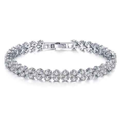 Buy Sukkhi Resplendent Adjustable Crystal Rhodium Plated Bracelet For Women - BC80980 - Purplle