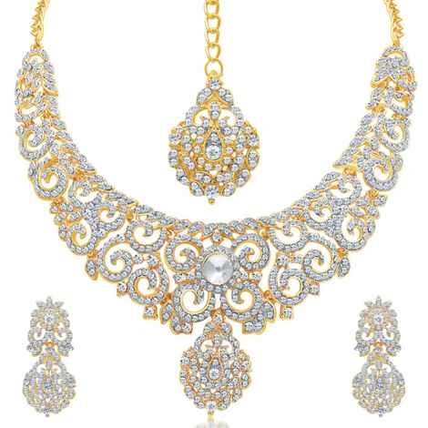 Sukkhi Attractive Gold Plated Ad Necklace Set For Women - 2726NADP1350