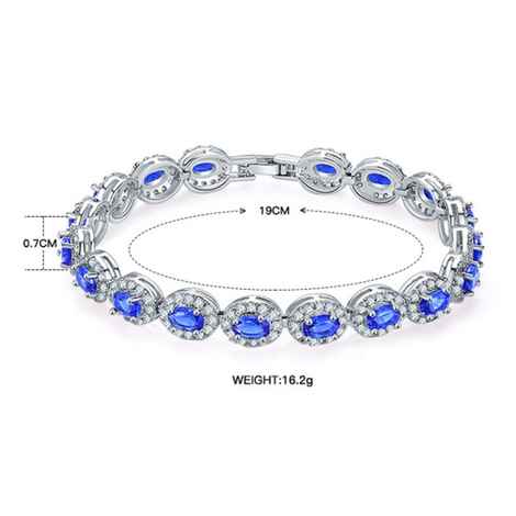 Buy Sukkhi Appealing Adjustable Blue Crystal Rhodium Plated Bracelet for Men - BC80852 - Purplle