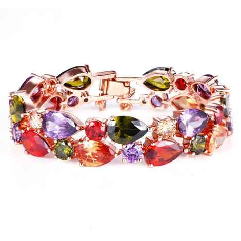 Buy Sukkhi Glimmery Pear Crystal Gold Plated Multi Colour Bracelet For Women - BC81047 - Purplle