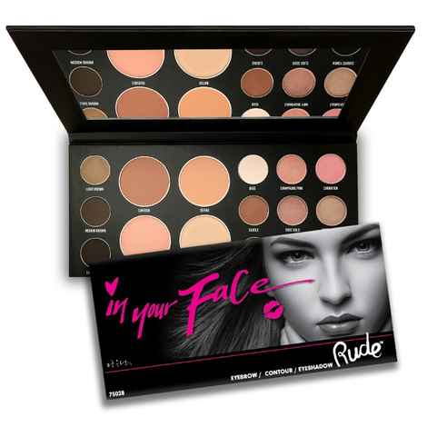 Buy Rude Cosmetics In Your Face 3-in-1 Palette 24 g - Purplle