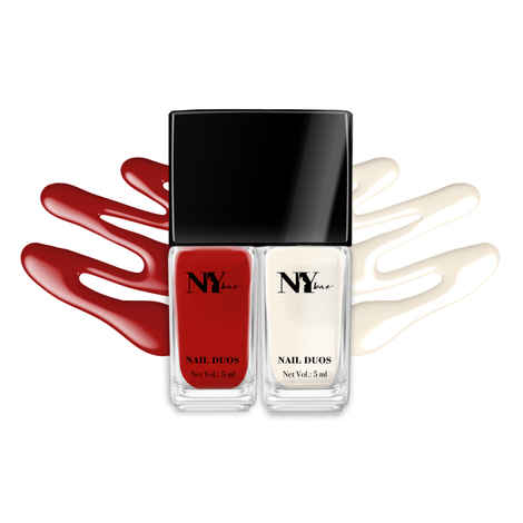 NY Bae Nail Paint Duos, Creme, Pink - Pretzel Date with Mattifying Top Coat 08 (5 ml + 5 ml)