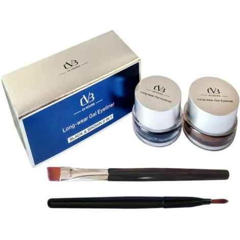 CVB Paris 24 Hours Black & Blue 2 in 1 Waterproof Gel Eyeliner (5 ml) (Black & Blue) (CVB-KJL-201)