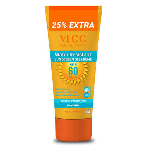 Buy VLCC Water Resistant SPF60 Sunscreen Gel Creme (100 g) - Purplle
