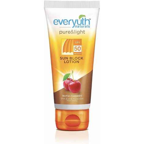 Buy Everyuth Naturals Sun Block Lotion Spf 50 With Cherry (50 g) - Purplle