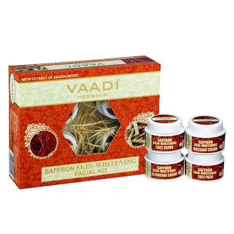 Vaadi Herbals Saffron Skin-Whitening Facial Kit With Sandalwood Extract (70 ml)
