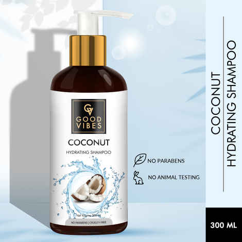 Buy Good Vibes Coconut Hydrating Shampoo | Hydrating, Moisturizing, Nourishing | No Parabens, No Animal Testing (300 ml) - Purplle
