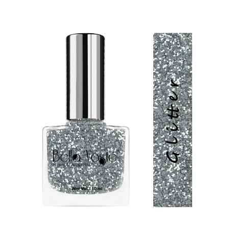 Buy Bella Voste Silver Glitter Nail Paint (10 ml) - Purplle