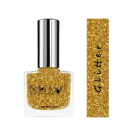 Buy Bella Voste Gold Glitter Nail Paint 61 GL (10 ml) - Purplle