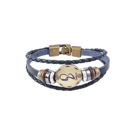 Buy Golden Peacock Black Gemini Shine Unisex Band/Bracelet - Purplle