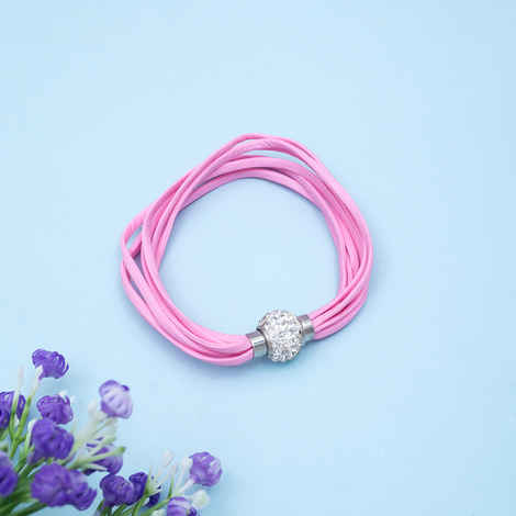 Buy Golden Peacock Pink Bracelet - Purplle