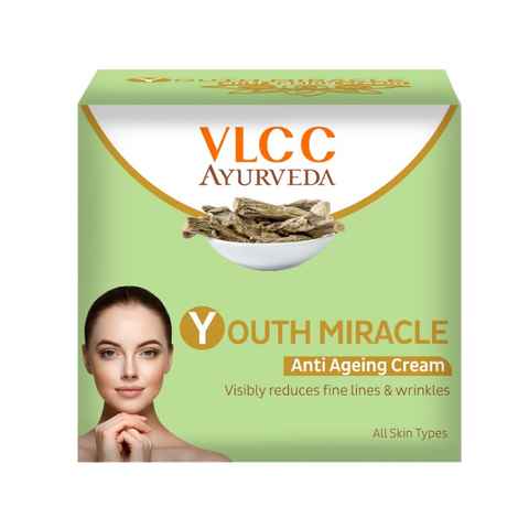 Buy VLCC Ayurveda Youth Miracle Anti Ageing Cream (50 g) - Purplle