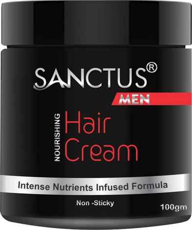 Buy SANCTUS Nourishing Leave-On HAIR CREAM For Men (Intense Nutrients Infused Formula – Control Hair Fall, Hair Greying & Dandruff) - (100 g) - Purplle