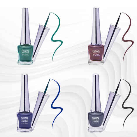 Buy Resme Waterproof Eyeliner, Set of 4 (Black, Brown, Blue, Green) - Purplle