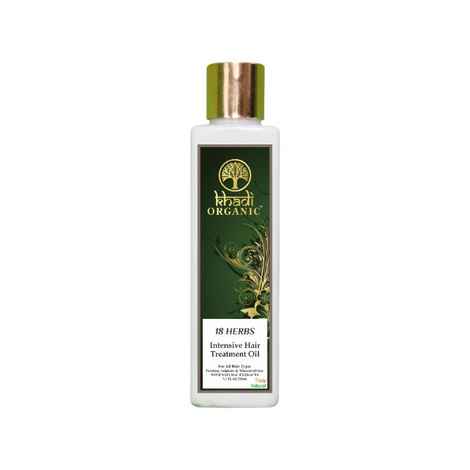 Buy Khadi Organic 18 Herbs Intensive Hair Treatment Oil (210 ml) - Purplle
